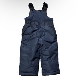 Toddler Oshkosh Navy Blue Snow Bib Double Knee Size 18 Months Winter Cold
